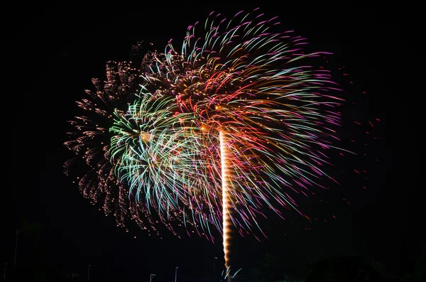 An image of exploding fireworks at night — Stock Photo, Image