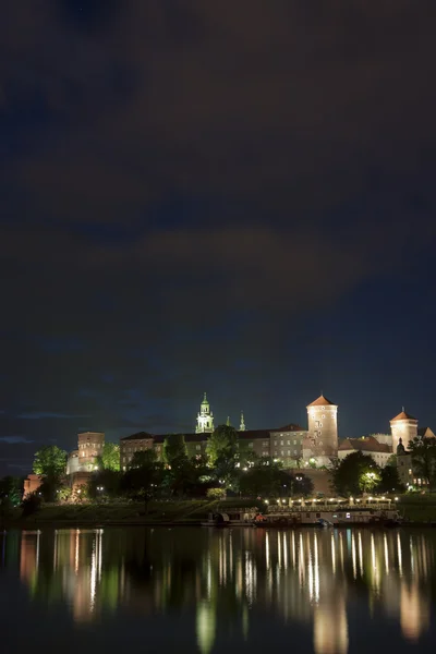 Poland, Krakow, Wawel Royal Castle Lit-up — Stock Photo, Image