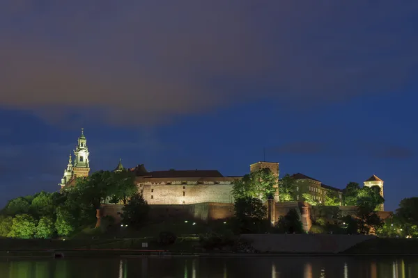 Poland, Krakow, Wawel Royal Castle Lit-up — Stock Photo, Image