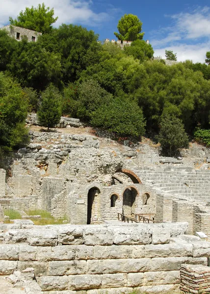 Albania, Butrint, Ruins of Ancient Amphiteatre — Stock Photo, Image