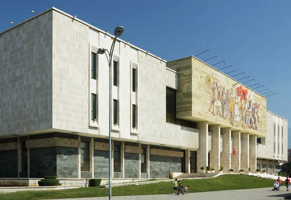 国家博物馆大厦，马赛克，地拉那阿尔巴尼亚 — 图库照片