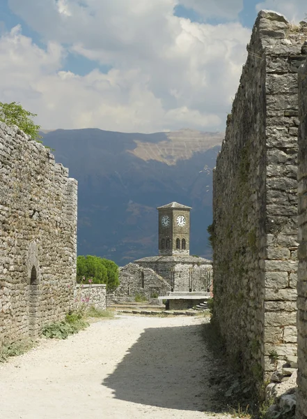 Albania, Gjirokaster, Clock Tower — Stock Photo, Image