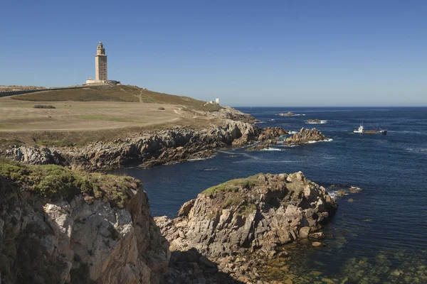 Espanha, Galiza, A Coruna, Hércules Tower Lighthouse — Fotografia de Stock