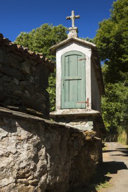 İspanya, Galiçya, Melide, horreo - geleneksel ahır