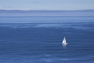 İspanya, Galiçya, muxia, denizde yelkende