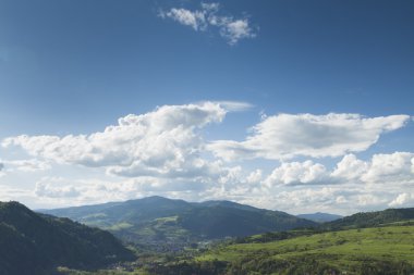 Polonya, gorce Sıradağları, muhteşem clou panoramik viev