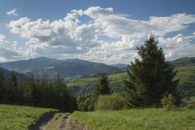 Polonya, gorce Sıradağları, muhteşem clou panoramik viev