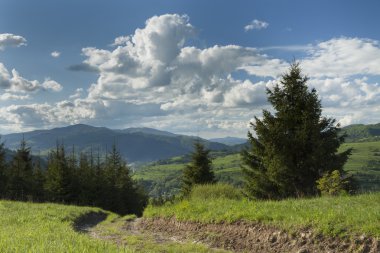 Polonya, gorce Sıradağları, muhteşem clou panoramik viev