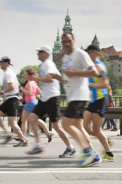 Poland, Kraków, Marathon Runners — 图库照片