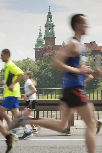 Poland, Kraków, Marathon Runners — 图库照片