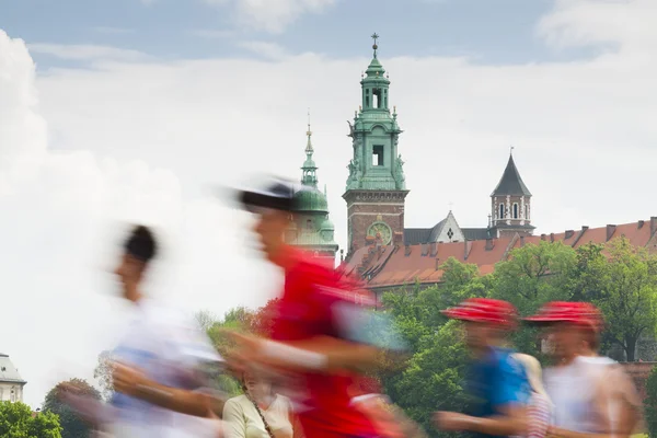 Poland, Kraków, Marathon Runners — ストック写真