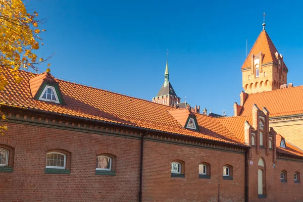 Polsko Horní Slezsko Gliwice Sluncem Zalité Prastaré Požární Stanice Budova — Stock fotografie