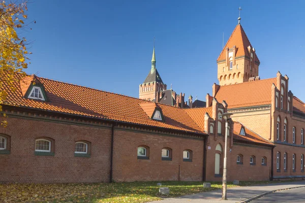 Poland Upper Silesia Gliwice Sunlit Ancient Fire Station Building Preground — стокове фото