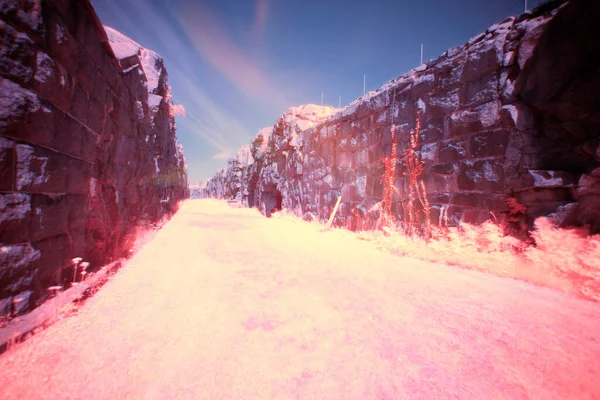 Fort Roi Oscar Infrarouge Avec Échange Canal Rouge Bleu — Photo