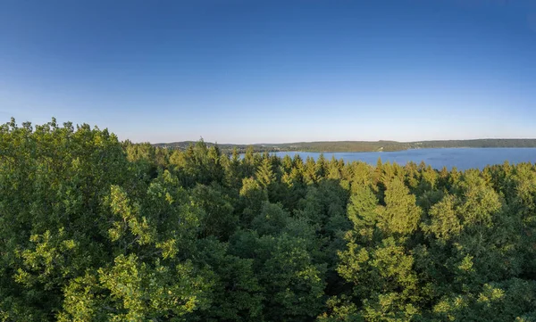 Panorama Forest Lake Satila Village Sweden — Foto de Stock