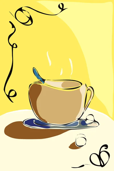 Taza de café — Vector de stock