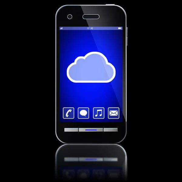 Σύννεφο και smartphone — Φωτογραφία Αρχείου