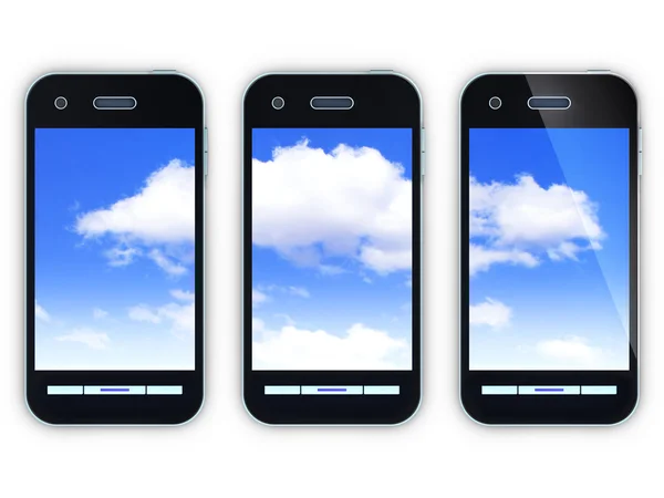 Cloud en smartphone — Stockfoto