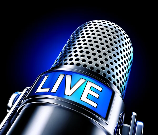 Live microphone — Stock Photo, Image