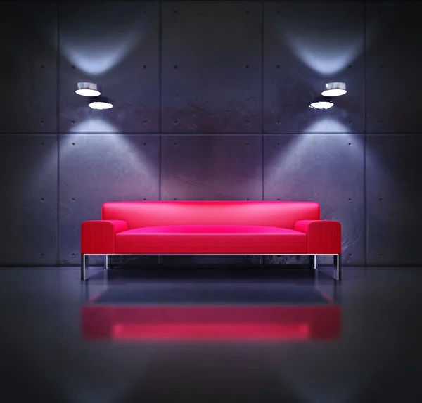 Red sofa — Stock Photo, Image