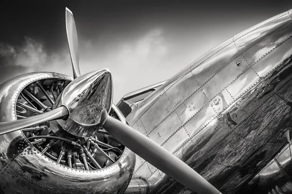 Perto Uma Aeronave Histórica — Fotografia de Stock