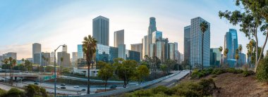 panoramic view at the city center of los angeles