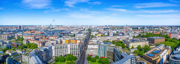Panoramic view at the skyline of berlin