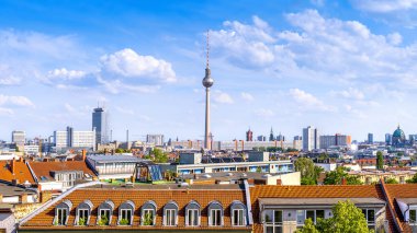 Berlin 'in ufuk çizgisinde panoramik manzara