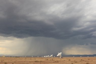 Stormy skies over the Very Large Array near Socorro, New Mexico, USA clipart