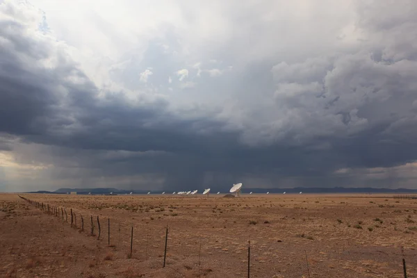 Stormy skies over the Very Large Array near Socorro, New Mexico, USA — Stock Photo, Image