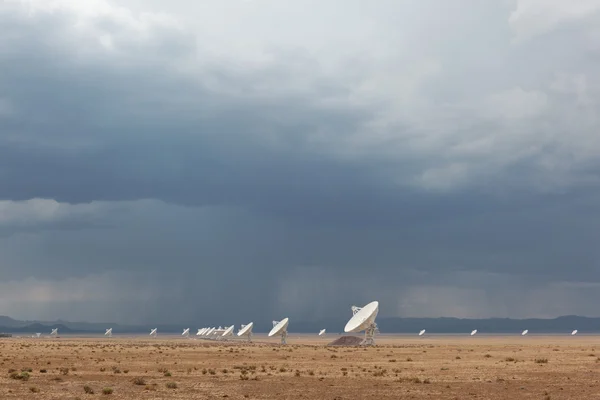 Stormy skies over the Very Large Array near Socorro, New Mexico, USA — Stock Photo, Image