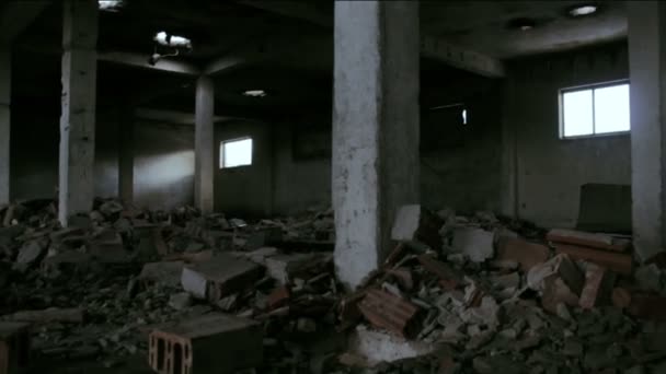 这栋废弃的大楼谵妄 — 图库视频影像