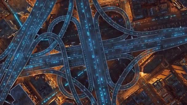 Web Digital Signals Autnomous Vehicles Spreading System Network Metropolitan Urban — Vídeos de Stock