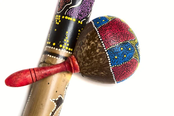 rainstick üzerinde beyaz izole ile marakas