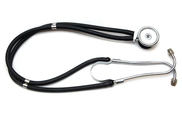 siyah phonendoscope beyaz izole