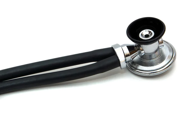 siyah phonendoscope beyaz izole