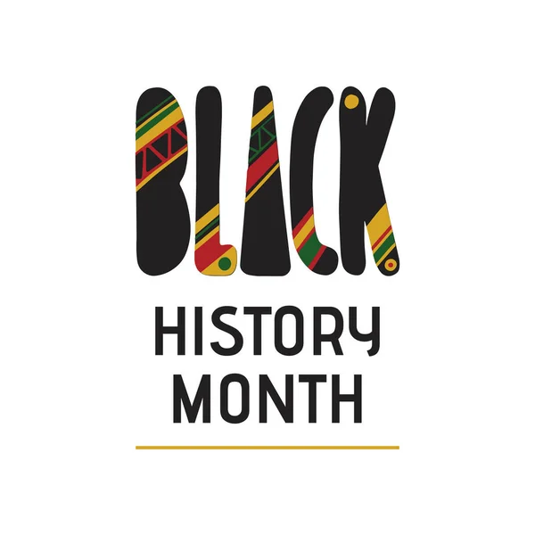 Μαύρος Μήνας Ιστορίας Αφρικανική Αμερικάνικη Ιστορία Εορτασμένη Ετήσια — Διανυσματικό Αρχείο