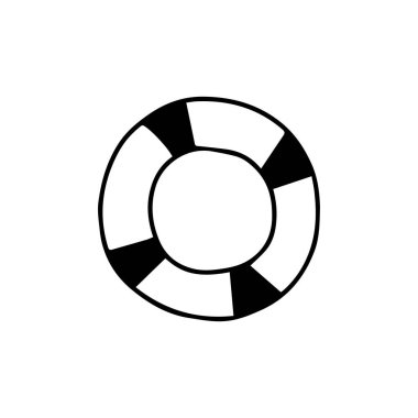 Lifebuoy simgesi. Çizim, beyaz arkaplanda izole edilmiş.