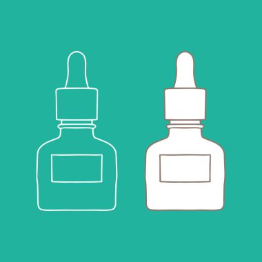 Düşürücü taslağı. Kozmetik, vektör illüstrasyonu.