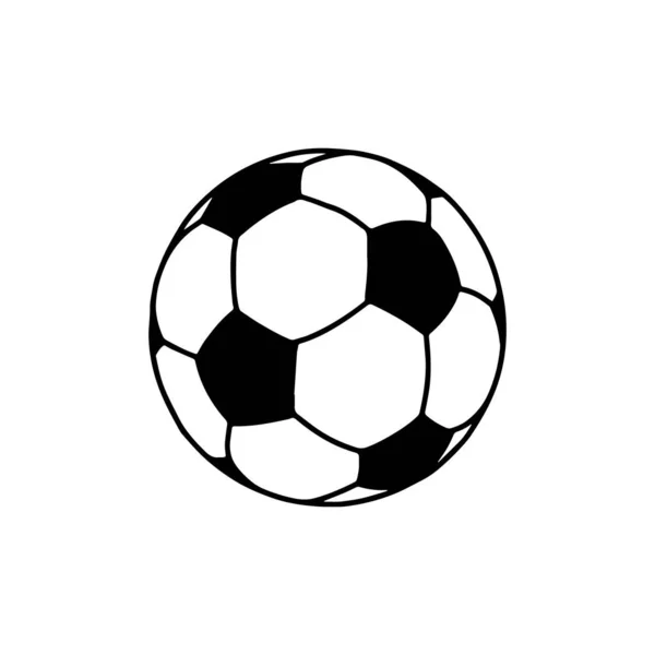 Fotbollsvektorikon Handritad Fotboll — Stock vektor