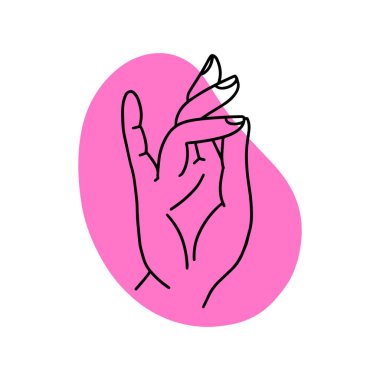 Mudra Surya. Eller vektör çizimi. Yojik el hareketi.. 