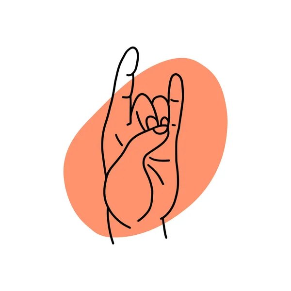 Mudra Apana Mrigi Händerna Vektor Illustration Yogic Handgest — Stock vektor