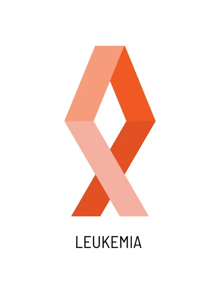 Symbole Sensibilisation Leucémie Illustration Vectorielle Orange — Image vectorielle