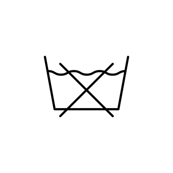 Do not wash icon. Laundry symbols, vector illustration.
