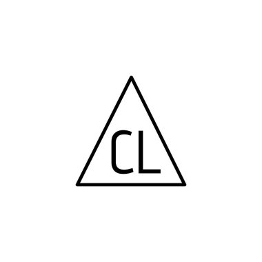 Bleaching icon. Suitable for bleaching with chlorine. Laundry symbols, vector illustration.