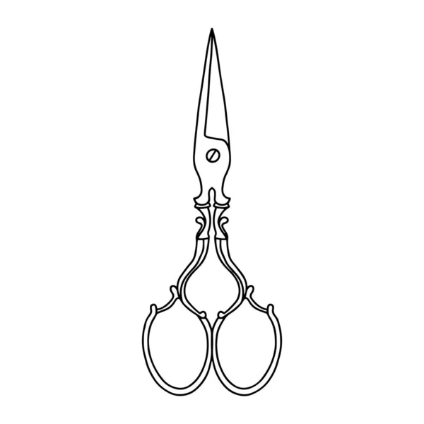 Hairdresser Scissors In Vintage Engraving Style Stock Illustration