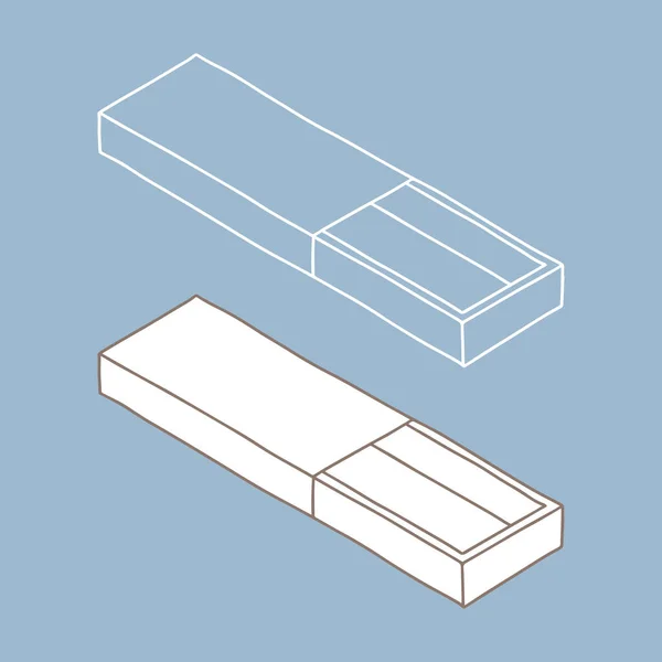 Une Maquette Boîte Papier Illustration Vectorielle Modèle Conteneur Carton Vide — Image vectorielle