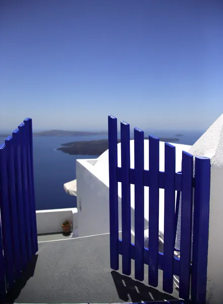 Blue gate — Stock Photo, Image