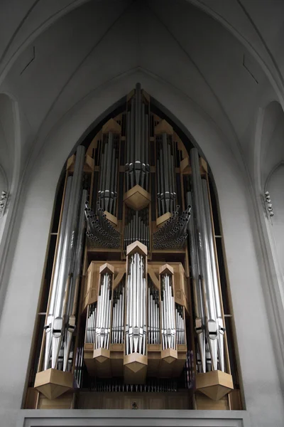 Órgão de igreja Hallgrimskirkja — Fotografia de Stock