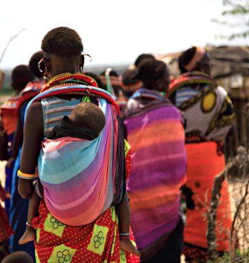 Samburu kadınlar ve çocuklar